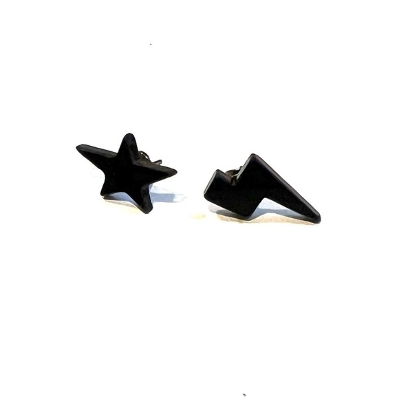 Lightning bolt and Star earring studs - Picture 1 of 3